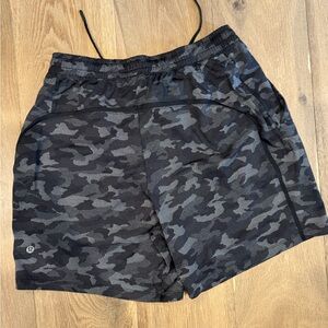Lululemon Pace Breaker camo shorts.